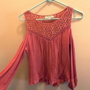 Pink Long Sleeve Blouse